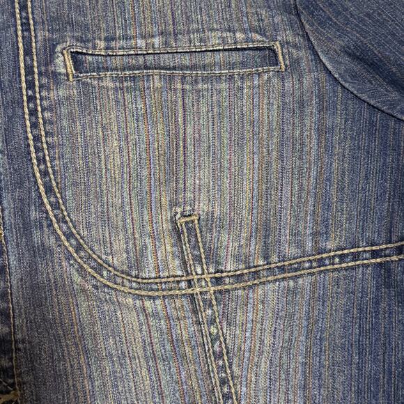 Vintage Marithe Francois Girbaud Womens Rainbow Denim Jacket Size Large 90s - Picture 5 of 10